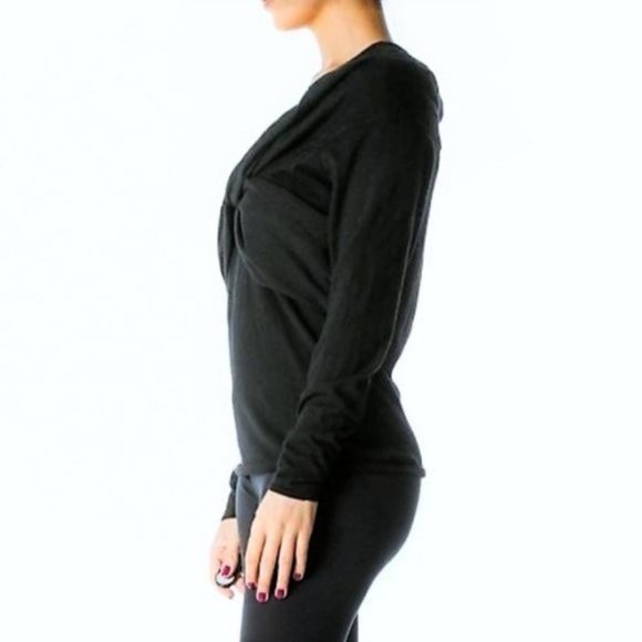 Ralph Lauren Black Label Cashmere Sweater Off the Shoulder Twisted Wide Neck - Picture 3 of 8
